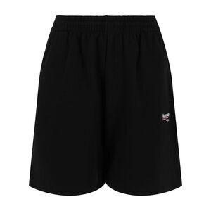 Balenciaga Political Campaign Logo Sweat Shorts Black Mens